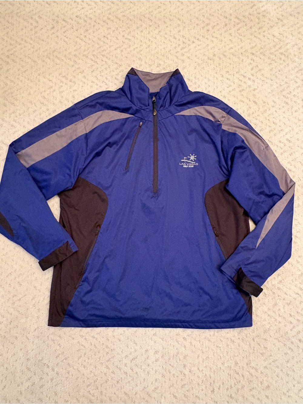 Las Vegas Golf Club Antigua Pullover Windbreaker Jacket Size XL Blue Grey Flaw